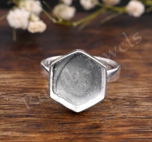 2025 nouveauté 925 argent Sterling hexagone 10mm réglage blanc lait maternel cendres résine remplir à la main bijoux commémoratifs - Product Image 6