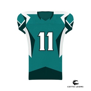 Camiseta de fútbol americano de ajuste personalizado y uniforme de malla transpirable que absorbe la humedad, proveedor de fábrica - Product Image 5