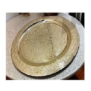 Vente en gros de plateau de service de luxe en métal doré avec le meilleur design plateau de décoration de table accessoires de cuisine plateau d'utilisation - Product Image 1