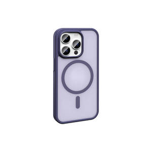 Coque Netzy SAFA Sio pour iPhone 14 Pro compatible MagSafe, surface arrière mate gris électroplaqué, anti-traces de doigts, translucide - Product Image 2