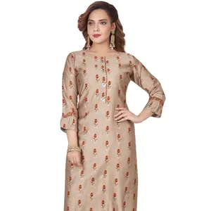 Vêtements ethniques indiens ensemble Kurti long vêtements pour femmes femme indienne Kurti imprimé numérique indien Kurtis avec pantalon Palazzo