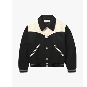 Letterman lana cuerpo cuero manga Collage ropa de invierno transpirable vintage Varsity Chaqueta Hombre - Product Image 6