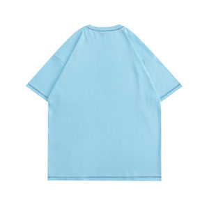 T-shirt unisexe à manches régulières respirant de haute qualité 100% coton OEM Votre marque Impression 3D en mousse gonflée Logo personnalisé - Product Image 4