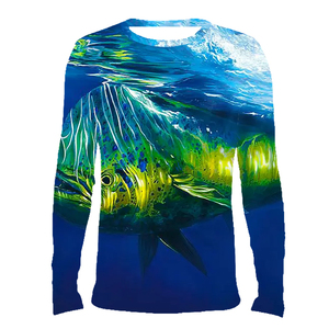 Camisa de rendimiento de pesca de lana de manga larga para hombre con sublimación de patrón de diseñador de bordado de serigrafía Digital DTF DTG - Product Image 4
