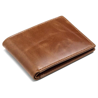 Dompet Kulit Asli Pria Berkualitas Tinggi Mewah, Anti RFID, Logo Custom, Tempat Kartu & Uang Koin, Model Panjang, Tutup Terbuka, Dapat Disesuaikan, Ukuran Besar
