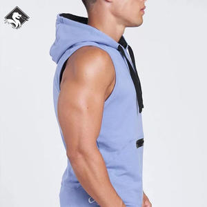 Conjunto Deportivo Informal Unisex sin Mangas, Transpirable, con Sudadera con Capucha y Pantalones Cortos, Ropa de Gimnasio para Otoño, Sudadera con Capucha y Pantalones Cortos de Moda, Venta al por Mayor en Pakistán - Product Image 2