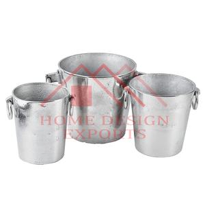Bañera de hielo niquelada para bebidas de primera calidad, superventas para fiesta de Navidad, cubo de hielo con asa de anillo para decoración de fiesta de Bar - Product Image 4