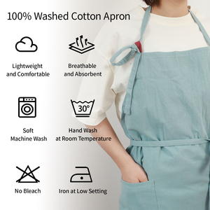 Delantal de Lona Multiusos Personalizado Estilo Coreano, Reutilizable, Largo, para Camarero de Restaurante, Técnico de Uñas, Parrilla, de Algodón - Product Image 4