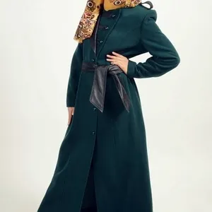 Casaco Estilo Abaya Com Cinto Especialmente Para Desgaste De Inverno Roupas Islâmicas