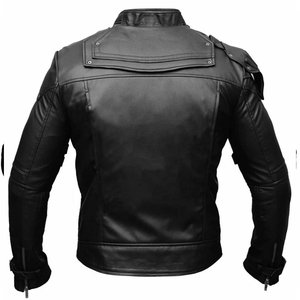 Chaqueta de Cuero Personalizada para Hombre, Chaqueta de Motociclista Clásica y Elegante de Lona Transpirable para Carreras de Motocross, Chaqueta de Motociclista de Moda de Invierno - Product Image 4