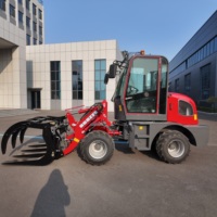 Caricatore Frontale Compatto Diesel Stile Europeo con Capacità di Carico 1000 KG e Accessori per Afferrare Tronchi ed Erba per Uso Forestale e Agricolo