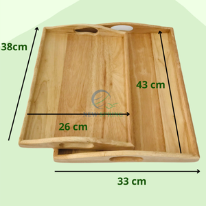 Plateau de service rectangulaire en bois écologique de qualité supérieure, articles de cuisine modernes et luxueux, fabriqués à la main au Vietnam - Product Image 5