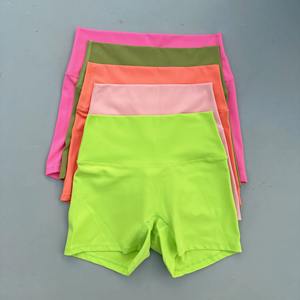 Sexy Color sólido mujeres Fitness deporte corto cintura alta Atlético Yoga pierna corta ciclismo entrenamiento integral Jogging a prueba de sentadillas - Product Image 4