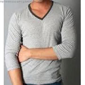 Promotional Cotton Short Sleeve Plain T-<b>Shirts</b> <b>Men's</b> V Neck Tee <b>Shirt</b> With Custom Design Promotional Logo Print <b>Men</b> T <b>Shirt</b> - Product Image 6