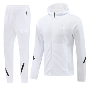 2025 New Spring Autumn Zipper Kapuzen jacke Set Herren Fußball Sport Trainings anzug Club Team Fußball Trainings anzug Hoodie Anzug - Product Image 3