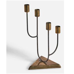 Golden Metal <b>Tree</b> Design 5 Holder Stand for Home <b>Decoration</b> Full Metal Body with Sizes 13.5 Inches - Product Image 5