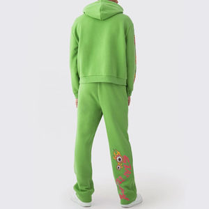 Chándal informal de gran tamaño para hombre 2025, chándal con estampado de logotipo personalizado con chándal de felpa de lana de algodón 100% de Color sólido para Unisex - Product Image 5