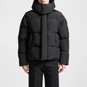 Doudoune d'hiver robuste pour hommes avec capuche manteau isolé en duvet épais ultra chaud personnalisable coupe-vent résistant à l'eau - Product Image 3