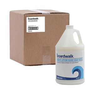 Jabón Líquido para Manos Boardwalk de 1 Galón, Loción Limpiadora Suave con Aroma a Cereza, Blanco, 4/Caja - Ingredientes Principales: Glicerina, Agua - Product Image 4