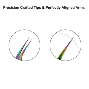 Las mejores pinzas para extensión de pestañas, pinzas de punta recta puntiaguda, pinzas de acero inoxidable hechas a mano - Product Image 4