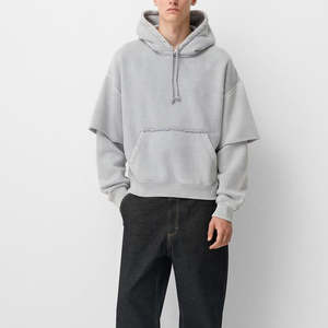 Sudaderas con Capucha Personalizadas de Forro Polar Grueso Bordadas para Invierno, Estilo Urbano, 100% Algodón, Diseño con Bolsillos, para Hombre, Venta al por Mayor - Product Image 2