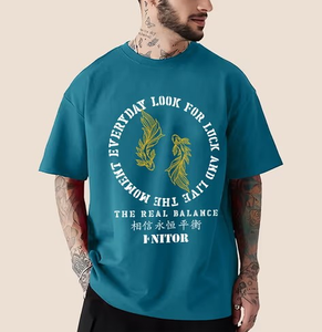 เสื้อยืดผู้ชายทรงโอเวอร์ไซส์ ไหล่ตก คุณภาพพรีเมียม ป้ายโลโก้สั่งทำได้ มีหลายสีให้เลือก ผ้าฝ้าย 100% หนา 240 GSM - Product Image 1