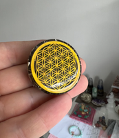 Vente en gros de pierre naturelle de meilleure qualité Orgonite de guérison orgone de poche ensemble de forme ronde