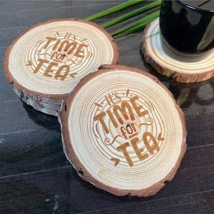 Posavasos de Madera Estilo Bohemio, Ecológico, Hecho a Mano, con Diseño Personalizado, Acabado Liso para Protección de Bebidas, Origen India - Product Image 2