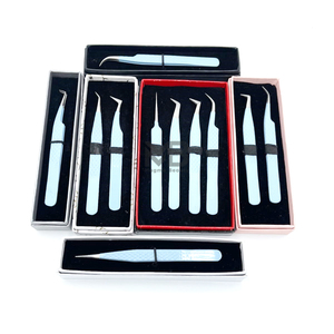 แหนบต่อขนตาแบบด้ามเพชรเคลือบสีใหม่พร้อมโลโก้ตามสั่ง - Product Image 2