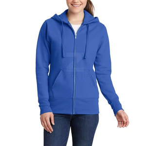 Sweats à capuche d'hiver à fermeture éclair pour femmes avec logo personnalisé 100% coton Logo avant respirant Pakistan Made High Quality Abordable - Product Image 5