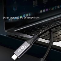 Farkarena kabel USB Tipe C USB4, kabel USB Tipe C USB4 8K 40Gbps, kabel Putar 5A 240W, kabel pengisian 4 USB cepat