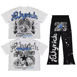 Camiseta de Verano de Moda de Secado Rápido con Diseño de Logotipo Personalizado Unisex Extra Grande con Estampado Gráfico Lavado Ácido 100% Algodón de Alta Calidad - Product Image 3