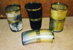 Horn Shot Glass, <b>6</b> oz, Black/Amber - Product Image 6