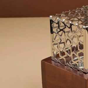 Traditional Eco-Friendly Acacia <b>Wooden</b> Bakhoor Incense <b>Burner</b> with Metal Stand <b>for</b> Ramadan Kareem Eid Festive Special Occasions - Product Image 5