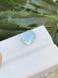 Increíble Piedra de Aguamarina Natural de Color Superior, Forma de Cojín, Cabujones con Buen Brillo, Gema Suelta para Hacer Joyería, 3.68 Quilates - Product Image 3