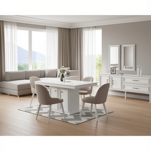 Modern Design Mustang 160 cm <b>Dining</b> <b>Table</b> with Built-in Storage <b>Space</b>-<b>Saving</b> Feature - Product Image 3