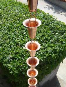 Nouvelle chaîne de pluie décorative conception de pétoncles en aluminium métal antique fini chaîne de pluie décoration de jardin chaîne de pluie - Product Image 4