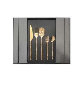 Cuillère en laiton ustensile de cuisine couverts artisanat vente chaude Style classique or couverts Restaurant et ensemble de couverts de cuisine - Product Image 4