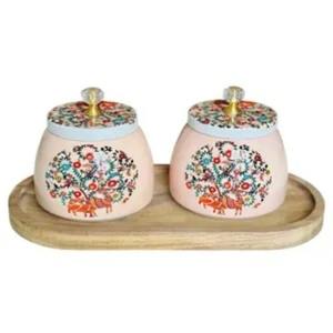 Pichwai Pot en métal peint Pot de cadeau indien traditionnel pour les cadeaux de retour de mariage Festival Artisanat Pot décoratif - Product Image 3