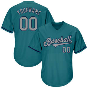 Jersey de béisbol y softbol de manga corta con cuello en V personalizado para hombre, transpirable, estampado de talla grande para adultos - Product Image 4