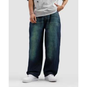 กางเกงยีนส์ทรงวินเทจเอวสูงทรงหลวมสไตล์สตรีทแฟชั่นขาบานพิมพ์ลายเพชรคริสตัลสีสันสดใสผ้ายีนส์ฟอกสีสำหรับฤดูใบไม้ร่วงและฤดูหนาว - Product Image 5