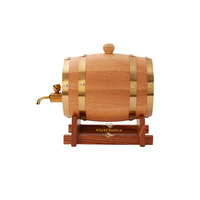 Baril à vin en chêne artisanal écologique, bois de chêne naturel, vieillissement du vin, usage décoratif, capacité >6L, style classique, couleur personnalisée