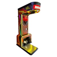 Machine de boxe arcade Iron Arcade avec interface en anglais, fonctionne à pièces, gagnez des billets chanceux à chaque coup, test de force
