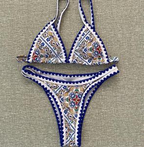 Bikini deux pièces imprimé ethnique avec maillot de bain sexy dernier cri maillot de bain élégant et dos nu dernier cri tendance - Product Image 3