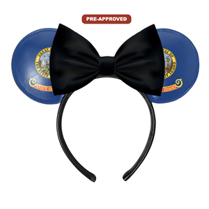 Pedido de Fábrica Personalizado H.E.R. Accesorios: Diadema de vinilo hecha a medida con diseño de orejas de ratón, diseño preaprobado, bandera del estado de Idaho - Product Image 1