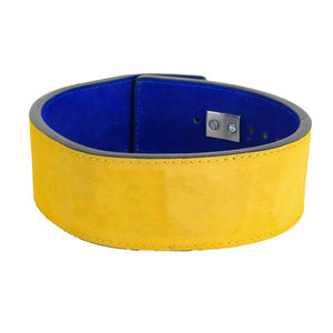 Cinturón de cuero de gamuza de 4 \ "para entrenamiento de gimnasio con logotipo personalizado, cinturón con hebilla de palanca de 10mm de espesor para levantamiento de pesas - Product Image 3
