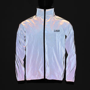 Chaqueta Cortavientos de Lona de Alta Calidad para Hombre, con Cierre de Cremallera de un Cuarto, Cuello Alto, Reflectante de Seguridad - Product Image 2