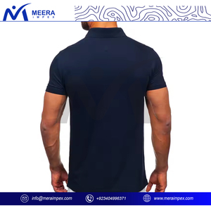 เสื้อโปโลแขนสั้นสำหรับผู้ชาย, ผ้าฝ้ายนุ่มสบายคอปกมีกระดุมด้านหน้าดีไซน์สีพื้นสำหรับงานกอล์ฟออฟฟิศ - Product Image 4