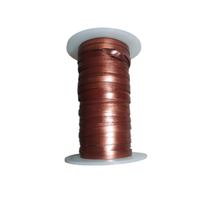 Venta al por mayor de cordón de cuero de vaca metálico de cobre plano de 5mm proveedor indio para componentes de pulsera y collar de joyería - Product Image 1