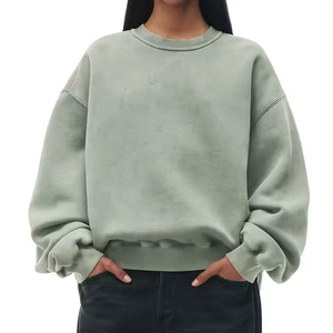 เสื้อสเวตเตอร์คอกลมใส่ได้ทั้งชายและหญิงมีฮู้ดน้ำหนักเบาระบายอากาศได้ดีไซส์ใหญ่พิเศษ - Product Image 6
